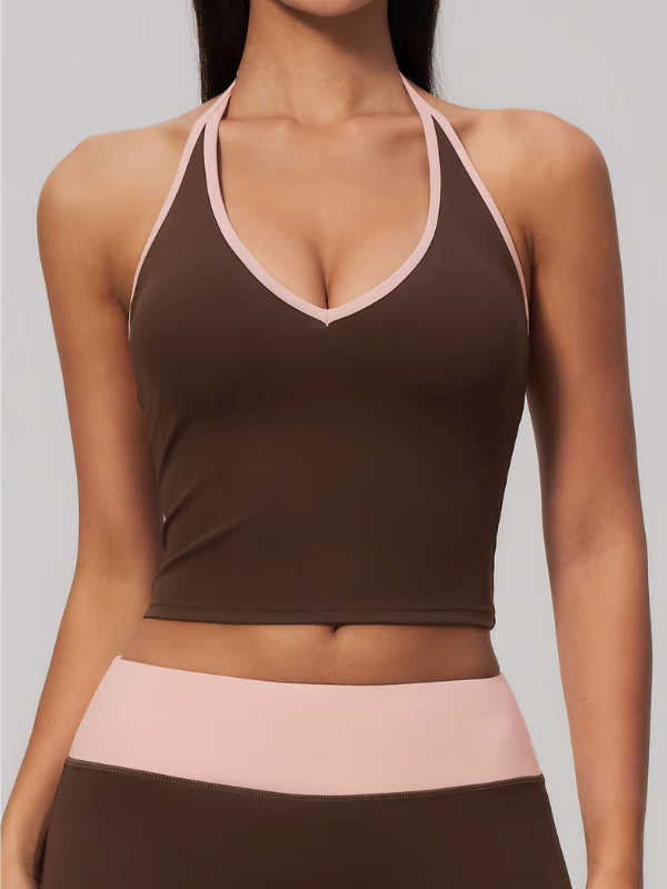 Débardeur Moulant Sport Femme - marron foncé / S