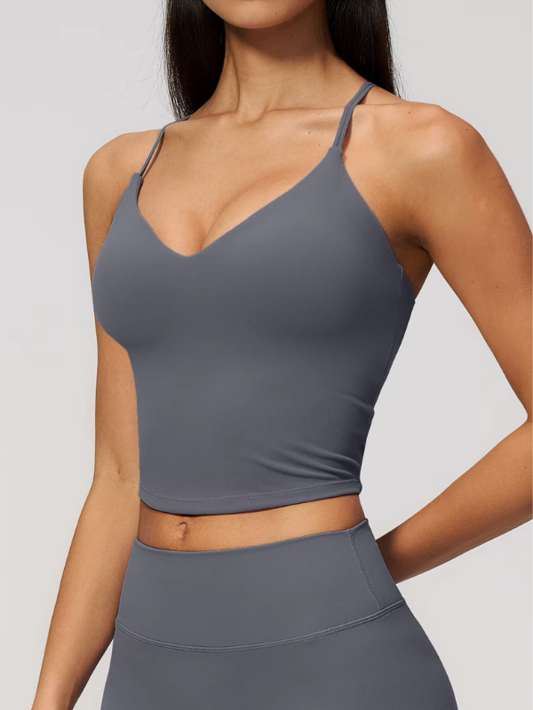 Débardeur Yoga Bretelles Croisées - gris / S