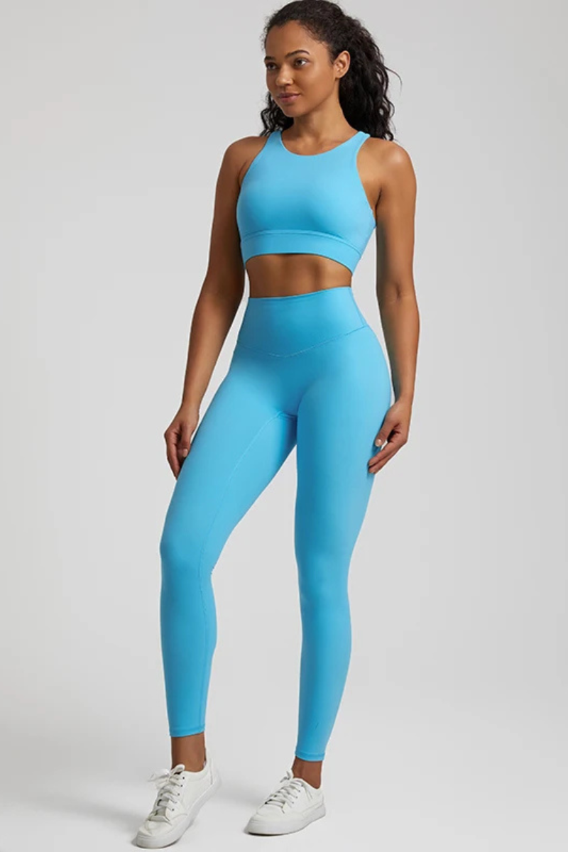 Ensemble Pilates Femme - bleu clair / S