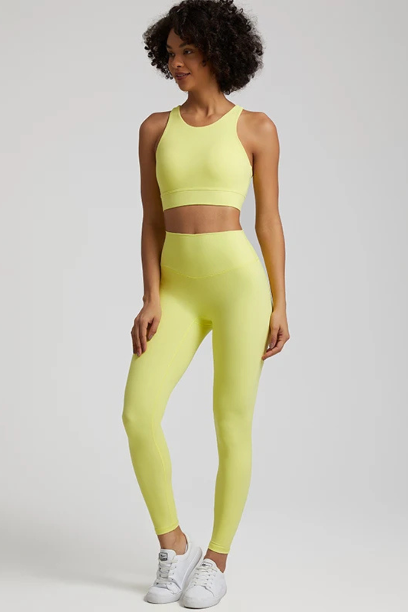 Ensemble Pilates Femme - jaune / S