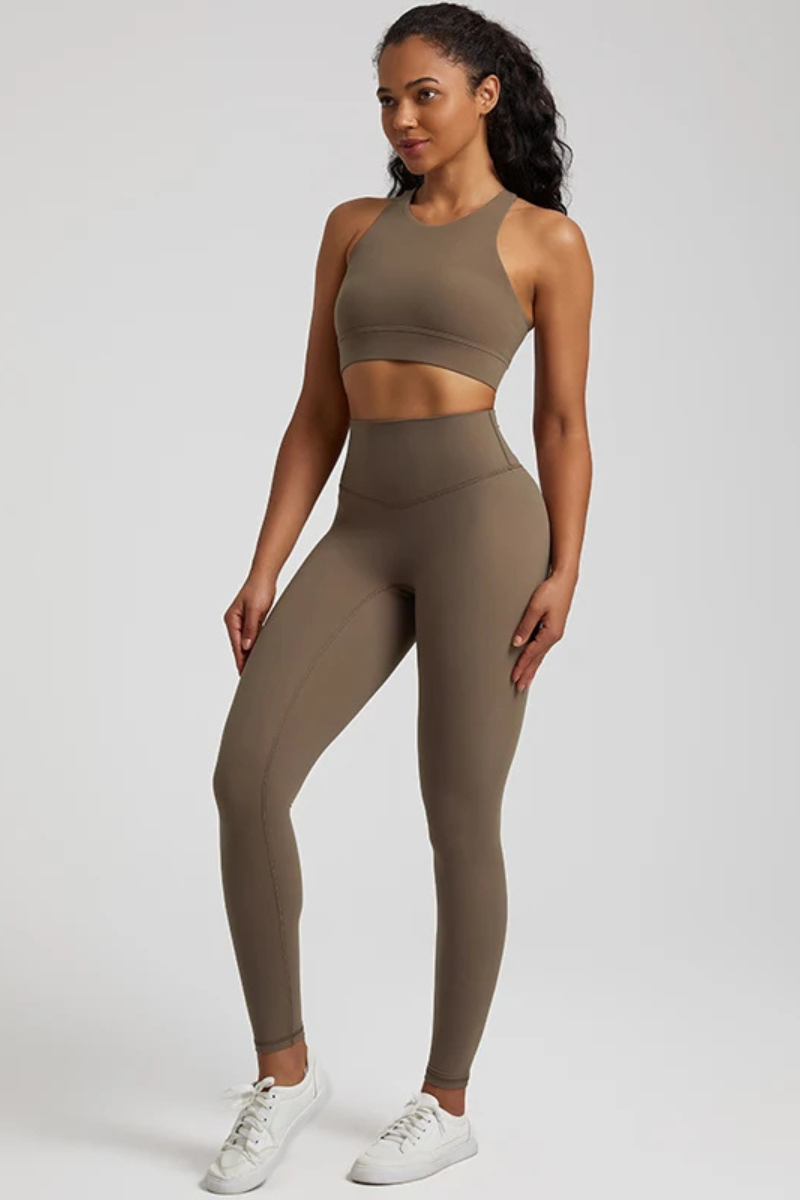 Ensemble Pilates Femme - marron clair / S