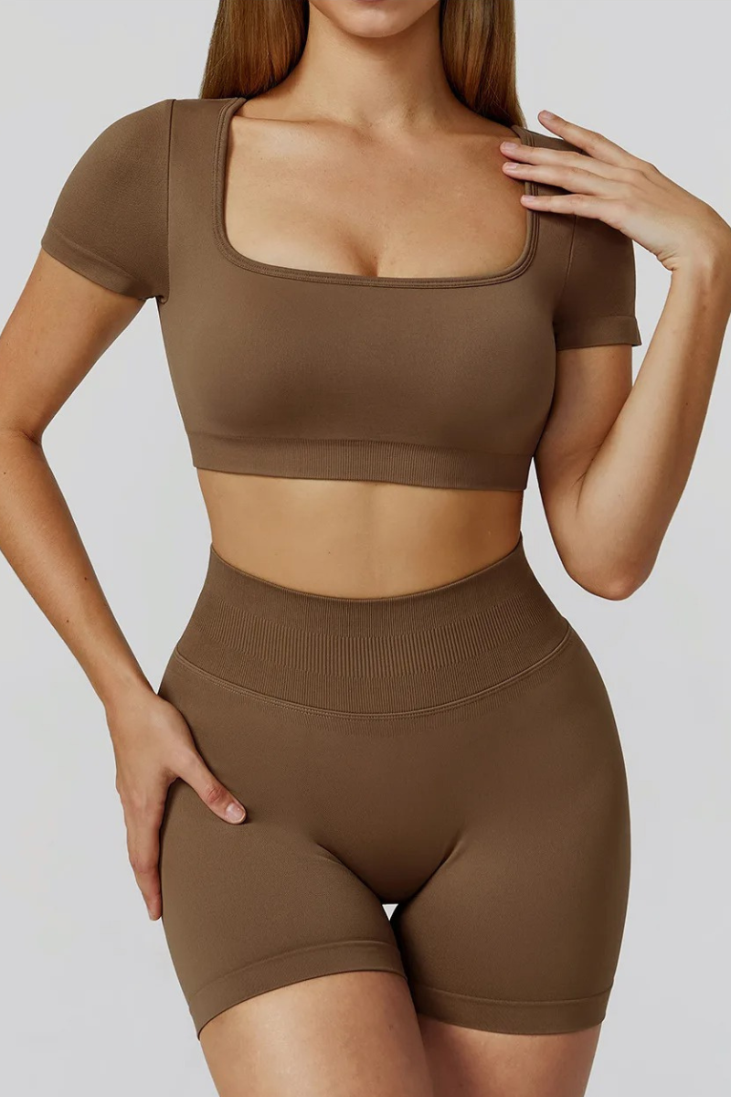 Ensemble Short T-shirt Sport - kaki / S