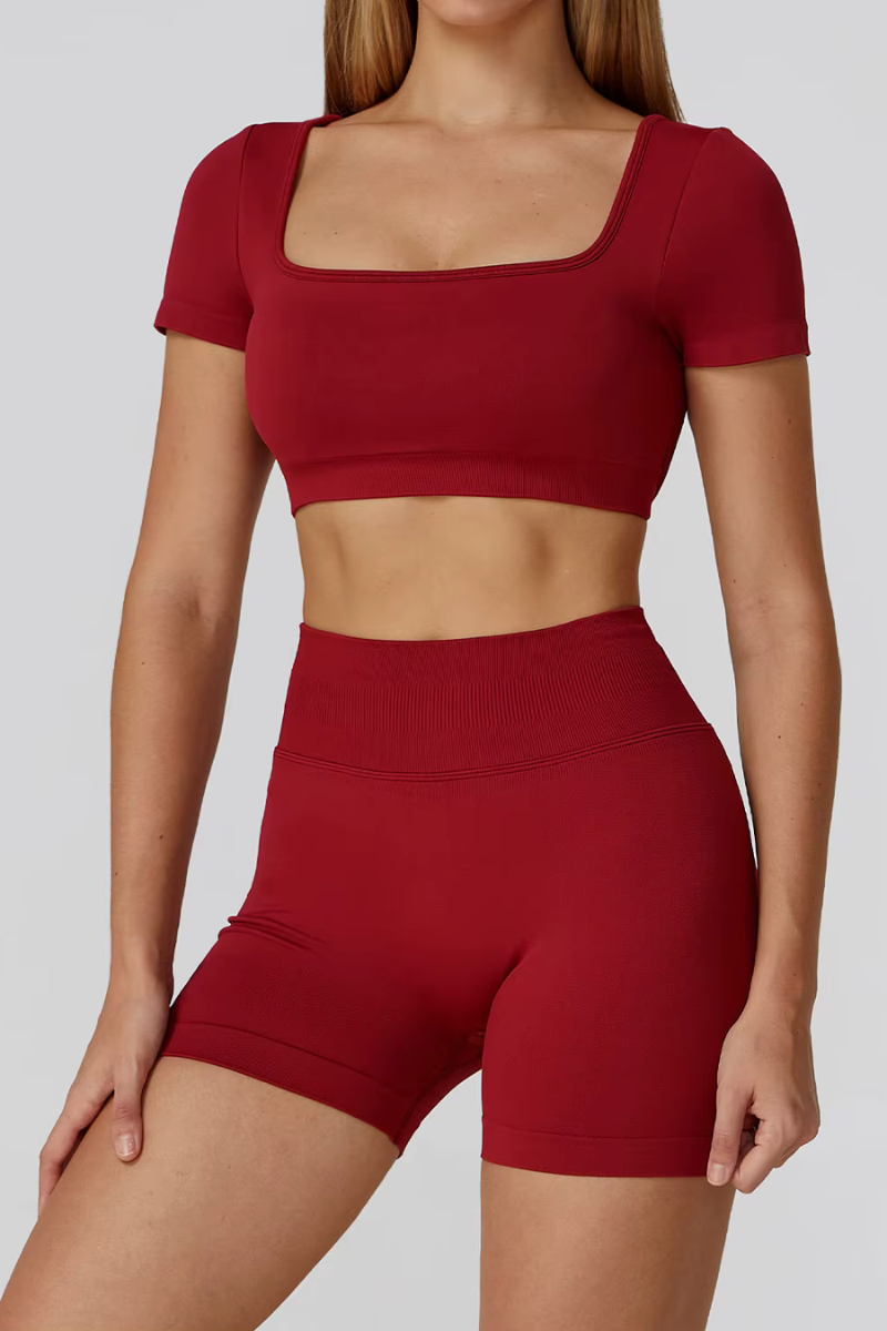 Ensemble Short T-shirt Sport - rouge / S