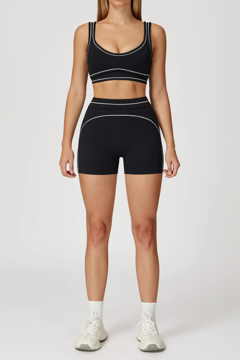 Ensemble Shorty Brassiere Sport - noir / S