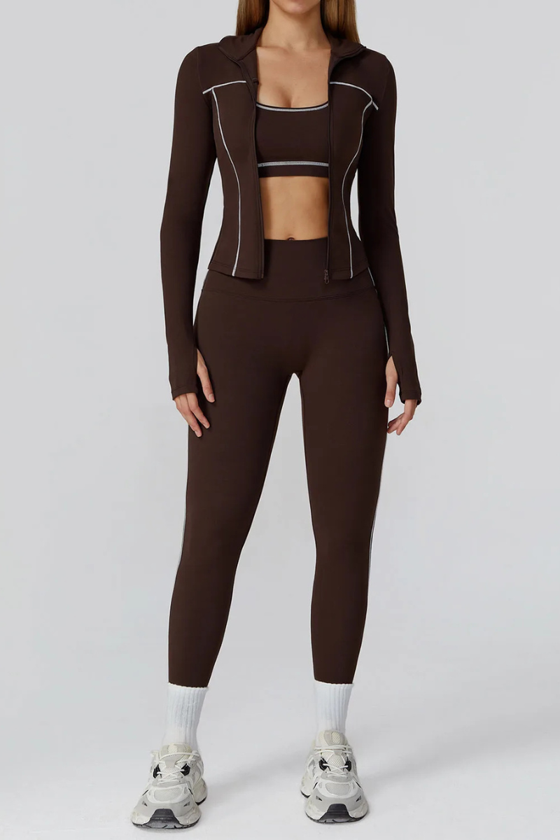 Ensemble Sport 3 Pièces - marron foncé / S