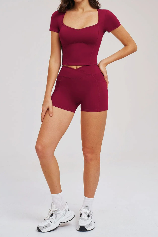 Ensemble Sport Cycliste Femme - bordeaux / S