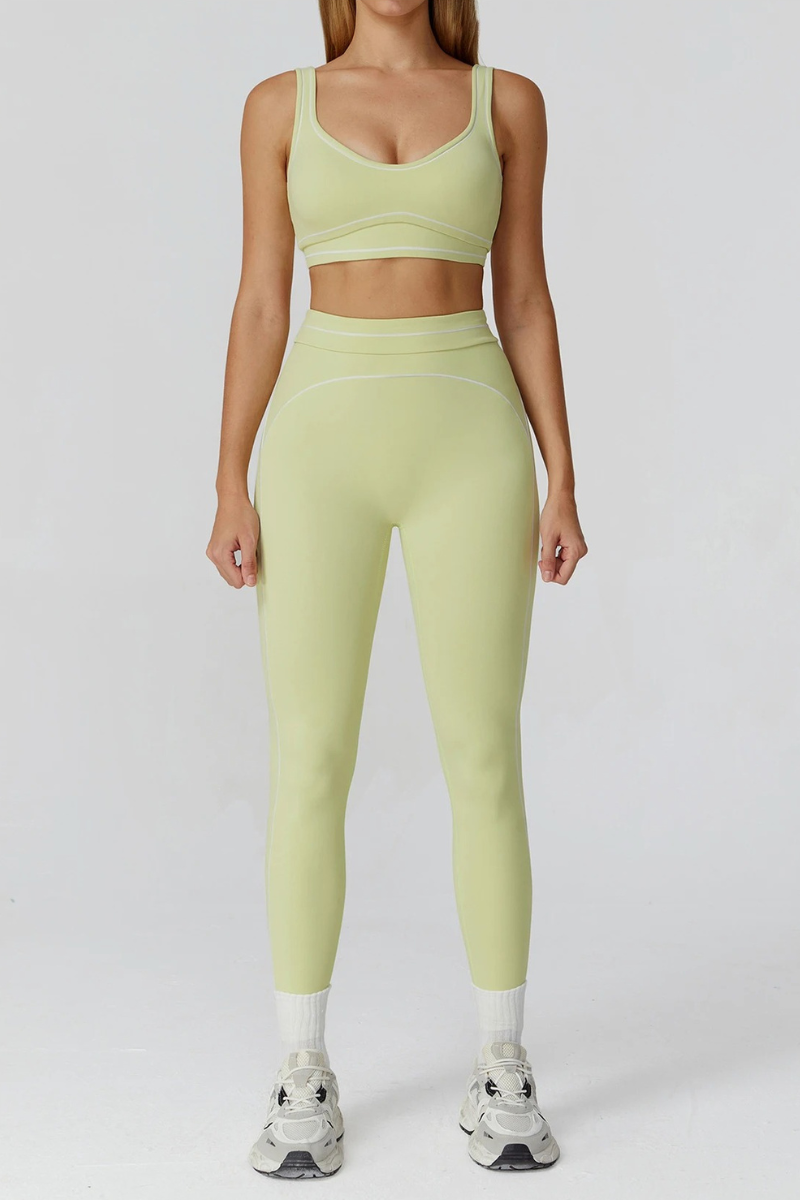 Ensemble Sport Femme Pilates - vert clair / S