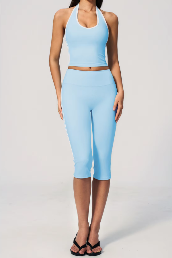 Ensemble Sport Pantacourt - bleu clair / S