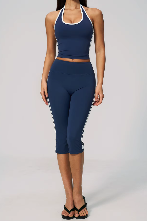 Ensemble Sport Pantacourt - bleu marine / S