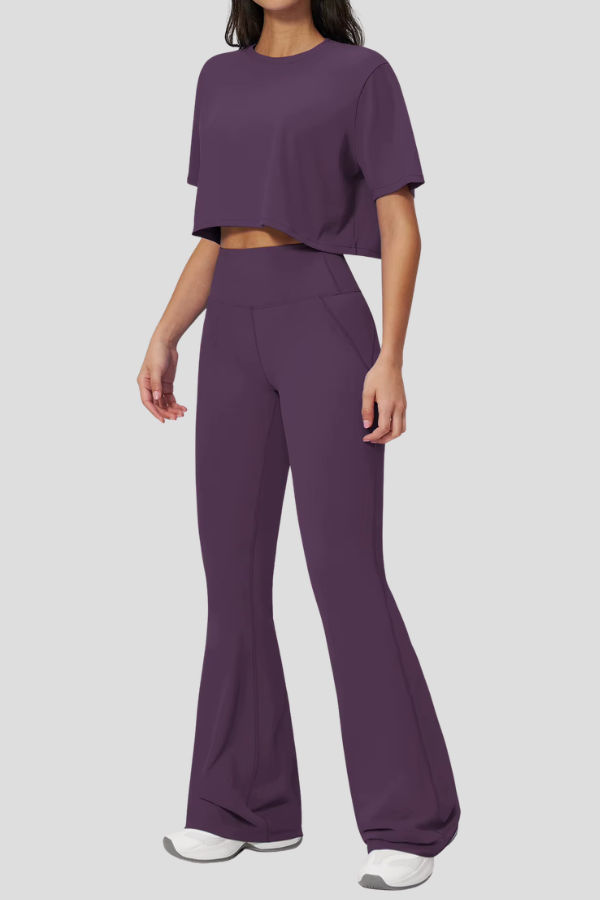 Ensemble Yoga Coupe Evasée - violet / S