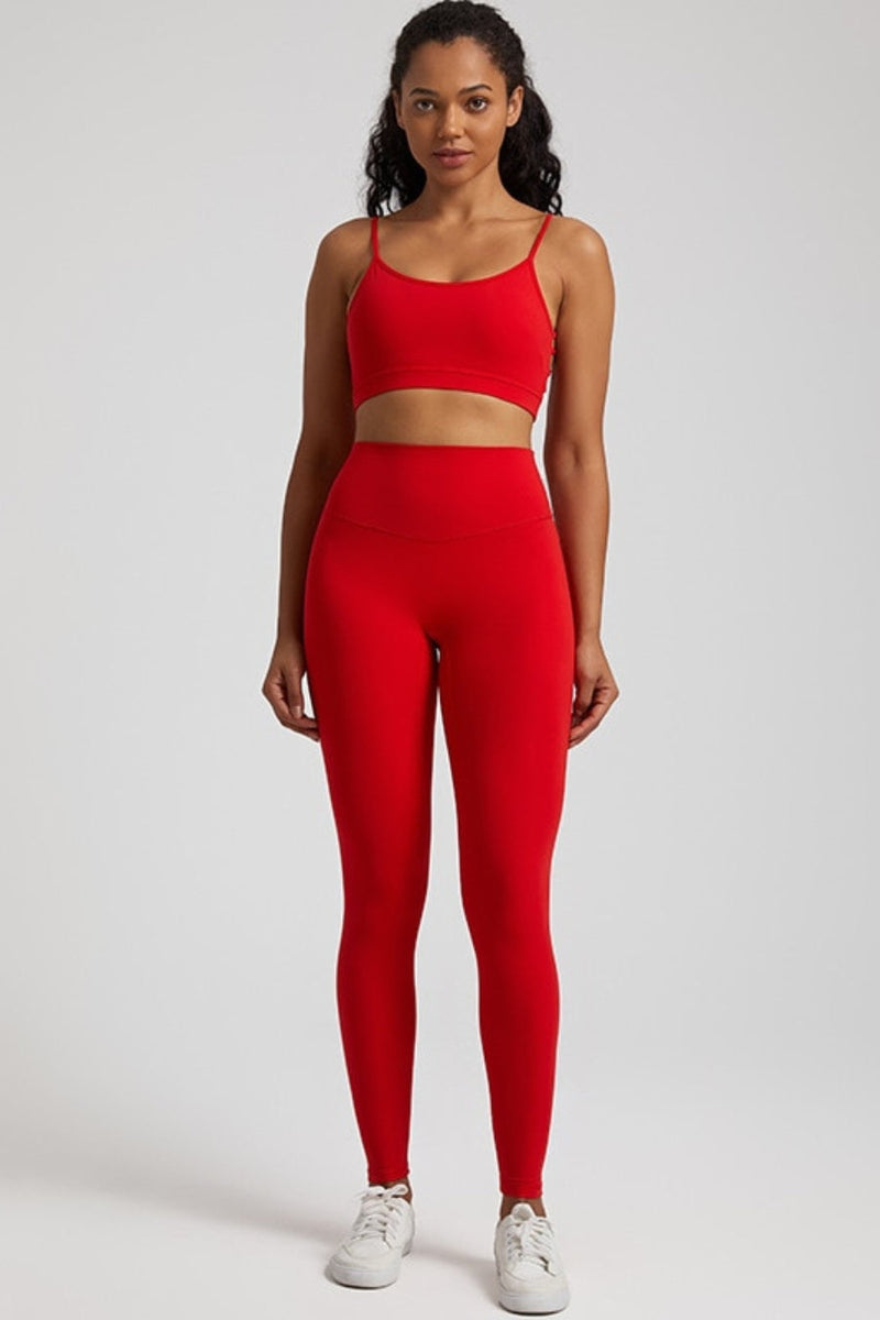 Ensemble Yoga Femme Sexy - rouge / S