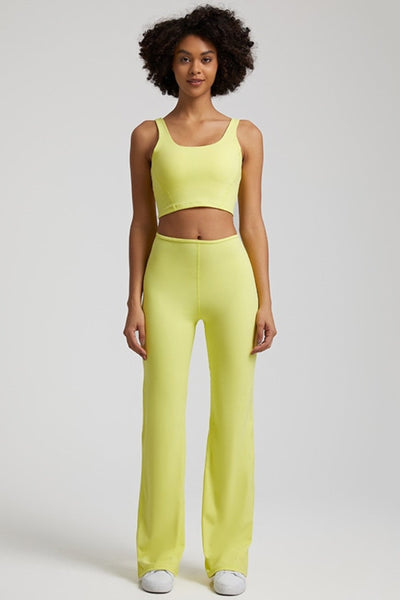 Ensemble Yoga Pantalon & Brassière - jaune / S