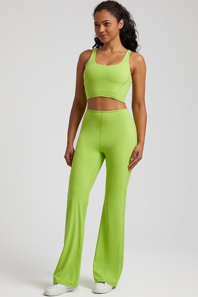 Ensemble Yoga Pantalon & Brassière - vert clair / S