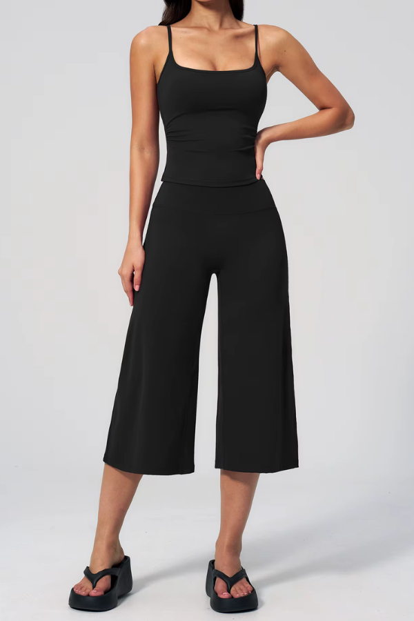 Ensemble Yoga Pantalon Large - noir / S