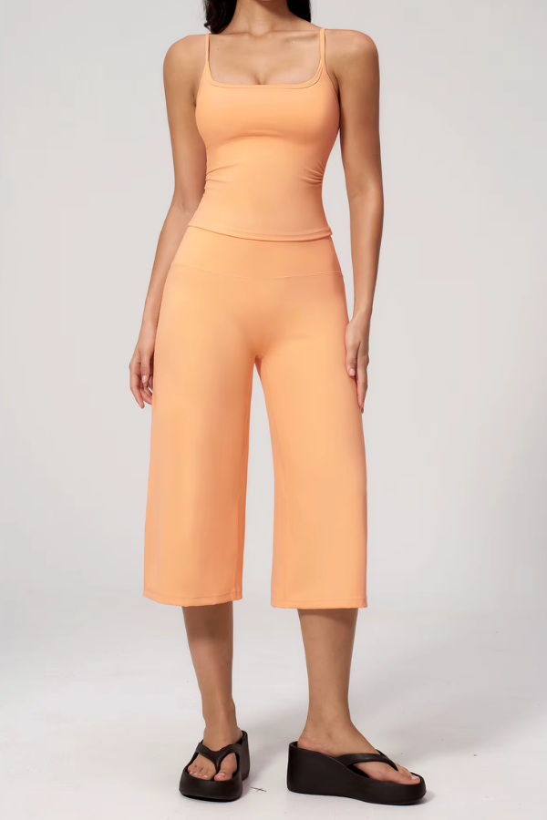 Ensemble Yoga Pantalon Large - orange / S