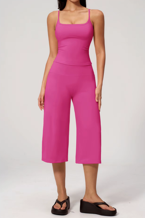Ensemble Yoga Pantalon Large - rose / S