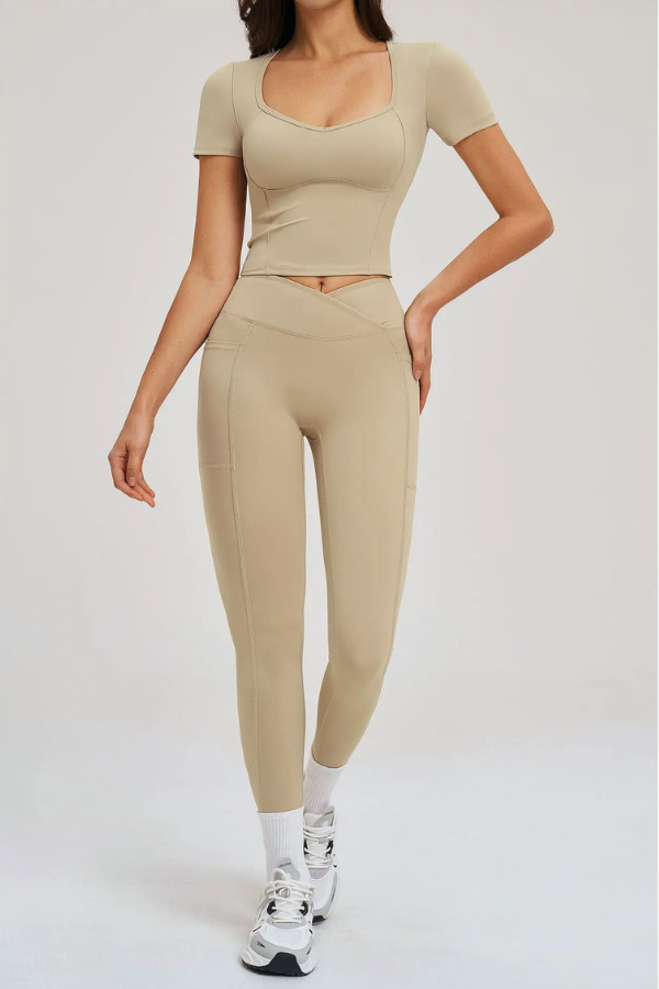 Ensemble Yoga Seconde Peau - beige / S