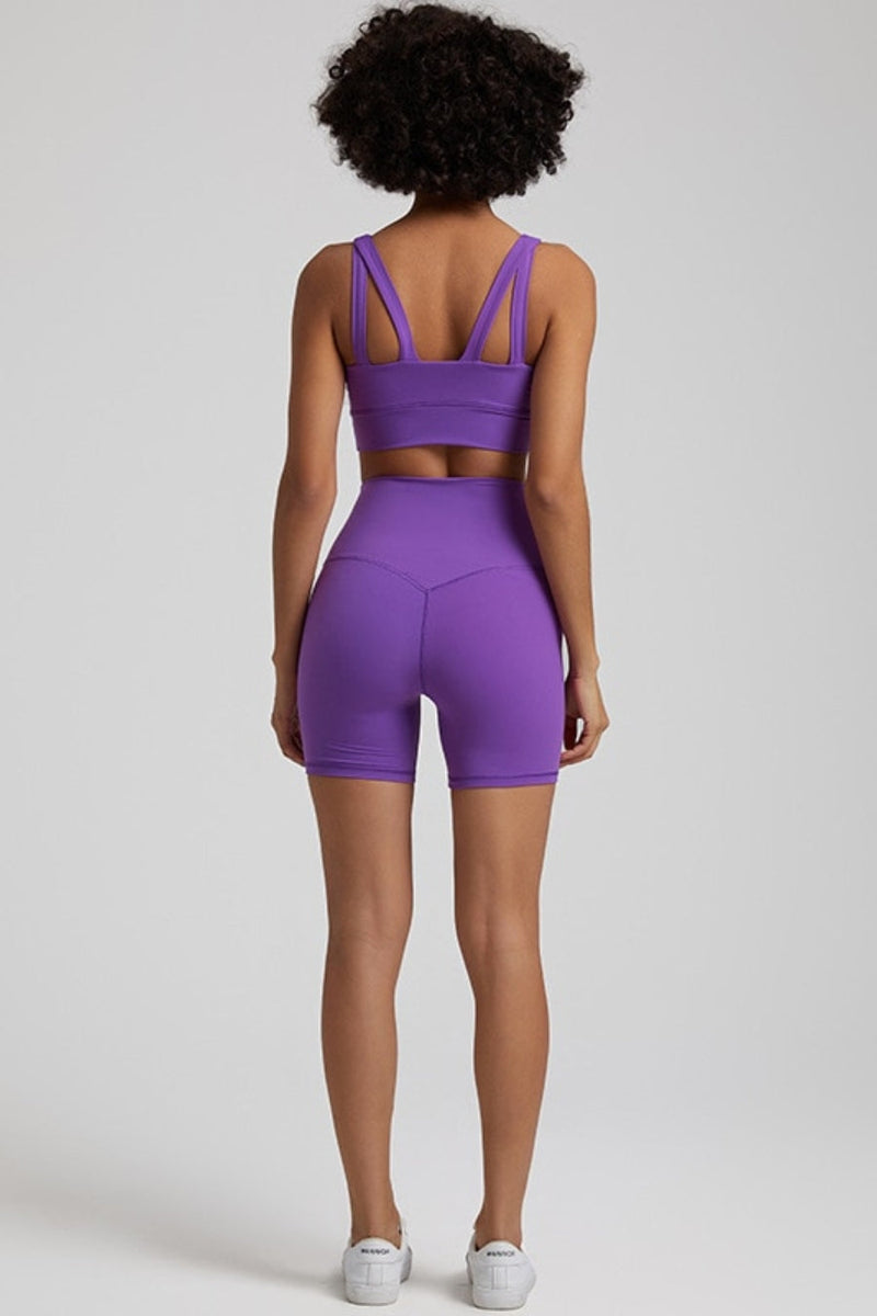 Ensemble Yoga Short & Brassière - orange / S