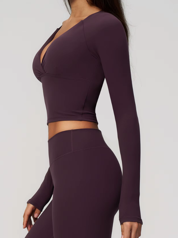 Haut Pilates Décolleté Croisé