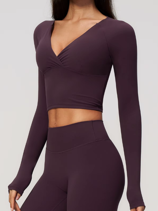 Haut Pilates Décolleté Croisé