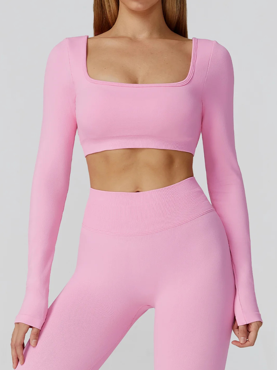 Haut Yoga Dos Nu - rose clair / S