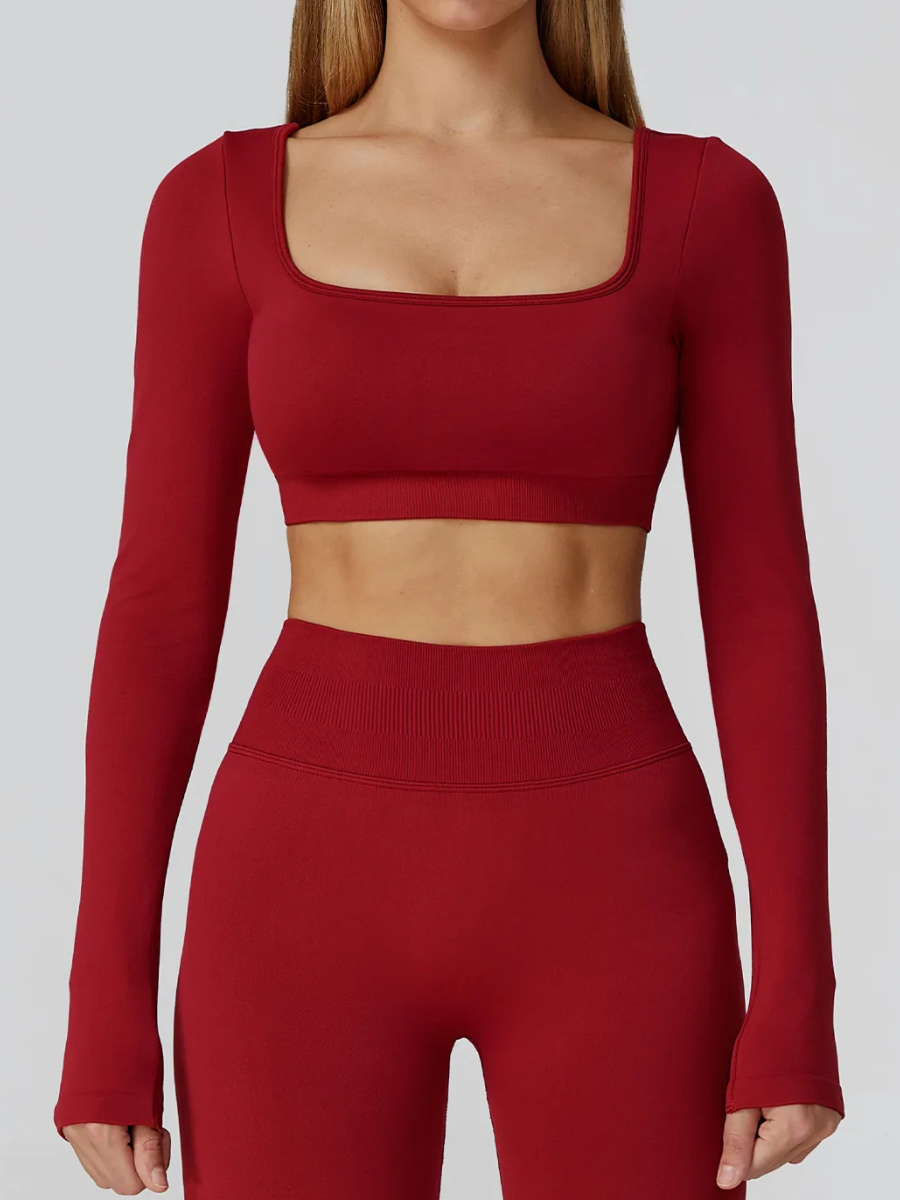 Haut Yoga Dos Nu - rouge / S