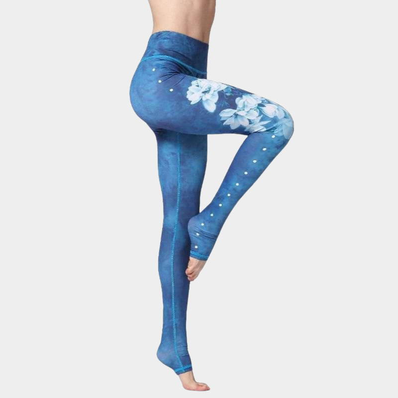 Legging de Yoga White Flowers