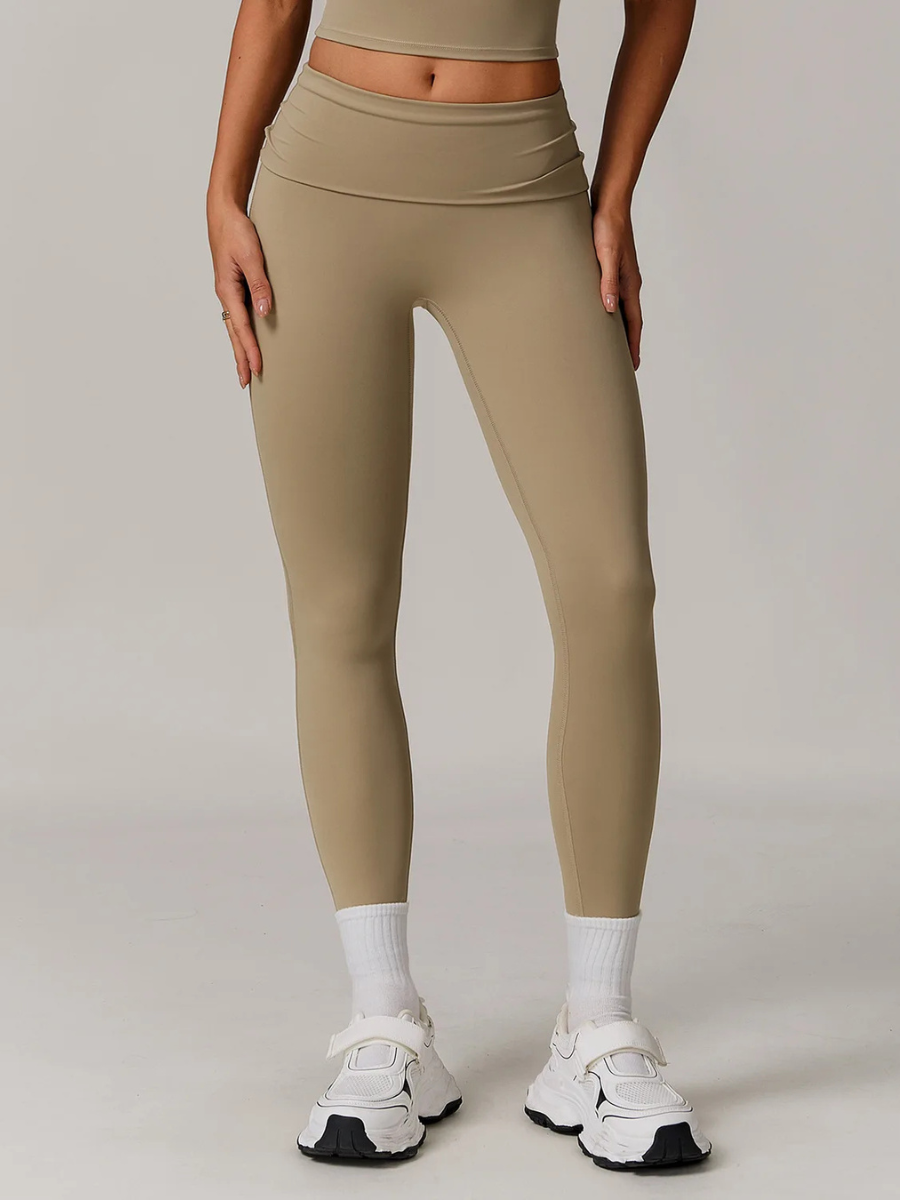 Legging Sport Femme Yoga - kaki / S