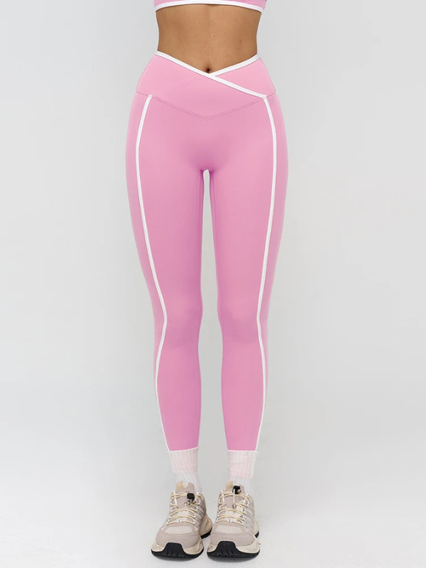 Legging Taille Haute Gainant - rose / S