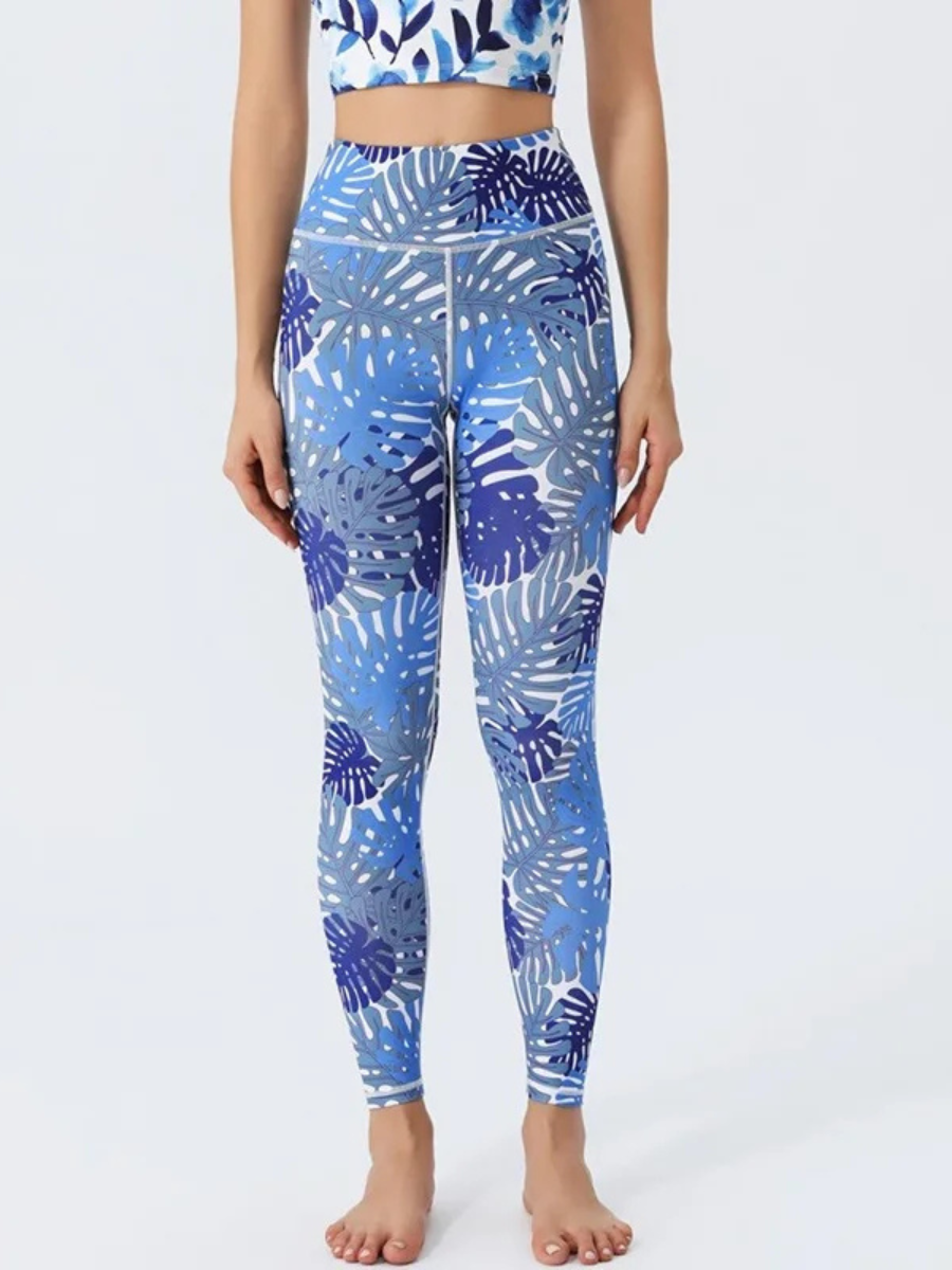 Legging Yoga Feuilles Tropicales