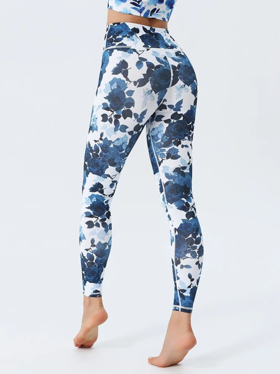 Legging Yoga Fleuri Elégant