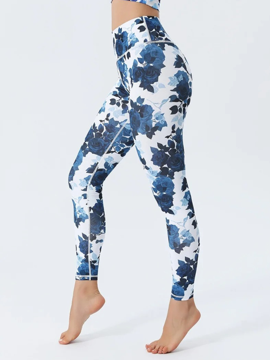 Legging Yoga Fleuri Elégant