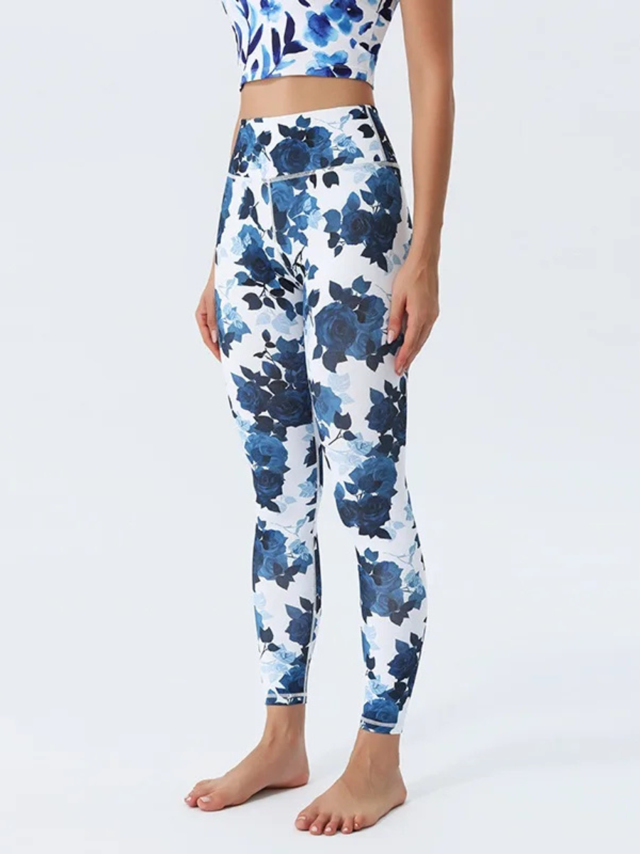 Legging Yoga Fleuri Elégant - fleurs / S