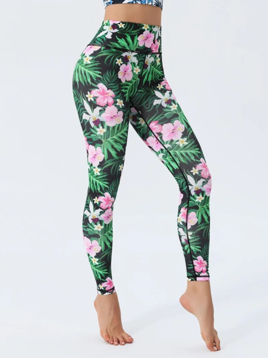 Legging Yoga Imprimé Tropical