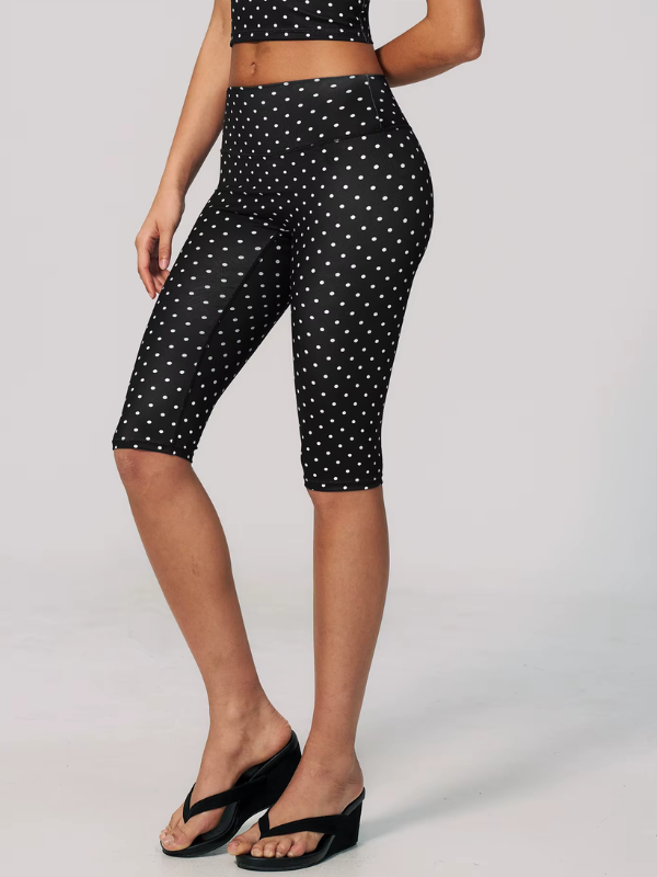 Legging Yoga Pantacourt à Pois