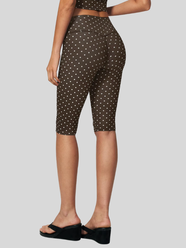 Legging Yoga Pantacourt à Pois