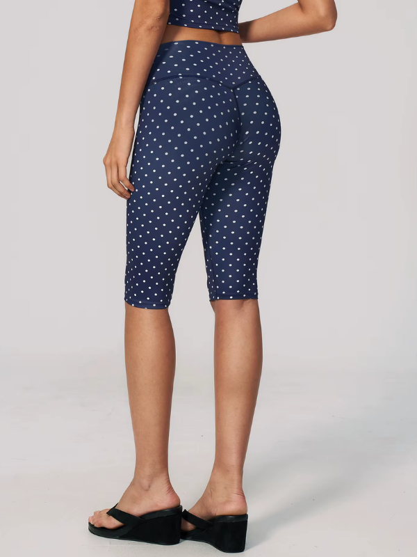 Legging Yoga Pantacourt à Pois