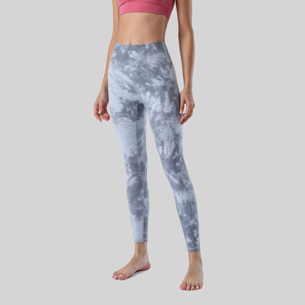Legging Yoga Tie & Dye - gris clair / XS