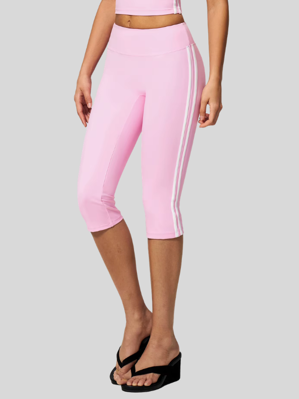 Pantacourt Sport Bandes Latérales - rose clair / S