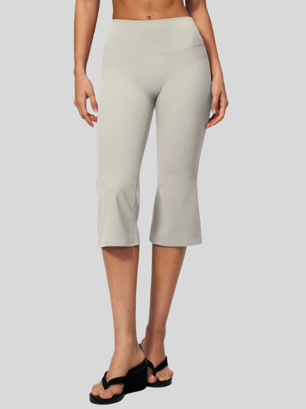 Pantacourt Yoga Évasé - beige / S
