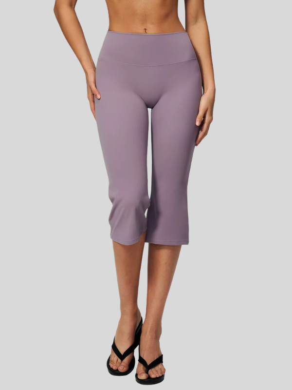 Pantacourt Yoga Évasé - mauve / S