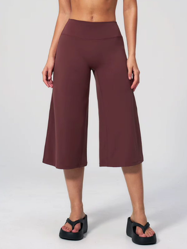 Pantacourt Yoga Fluide - bordeaux / S