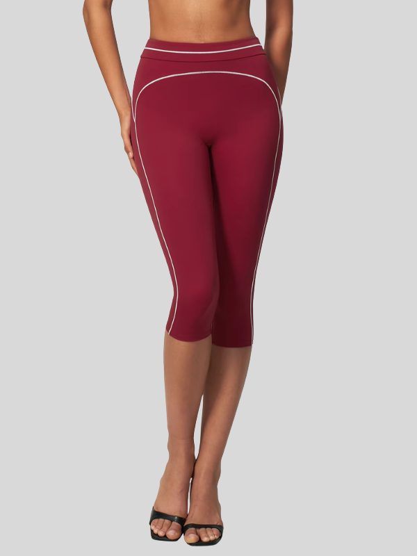 Pantacourt Yoga Sculptant - bordeaux / S