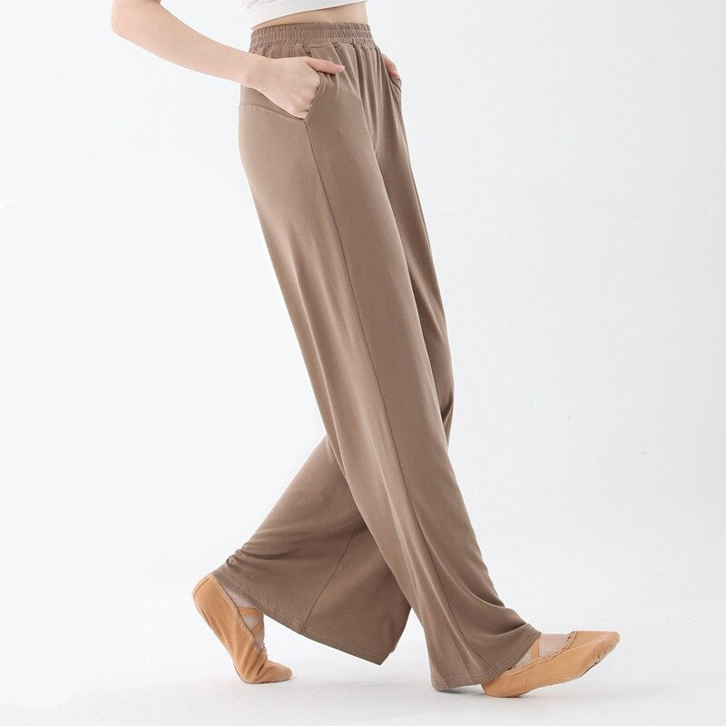 Pantalon Large Yoga - Marron / S