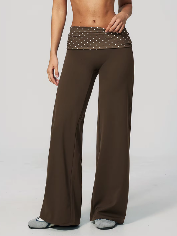 Pantalon Yoga à Pois - marron / S