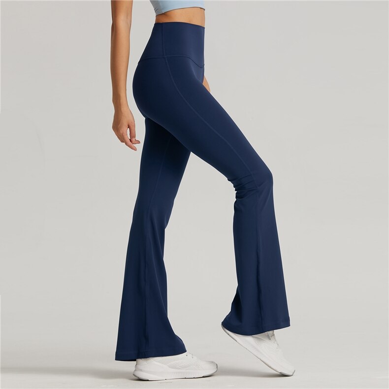 Pantalon Yoga Femme Hatha - Bleu marine / Unique