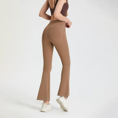 Pantalon Yoga Femme Poches - marron / S