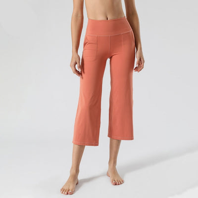 Pantalon Yoga Femme Trois Quart - orange / S