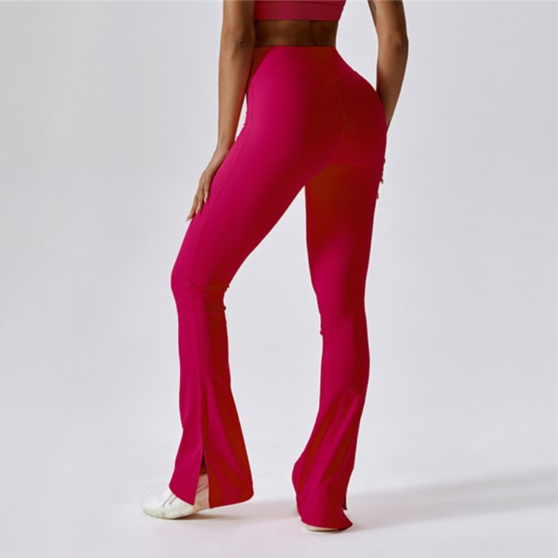 Pantalon Yoga Fente - rouge / S