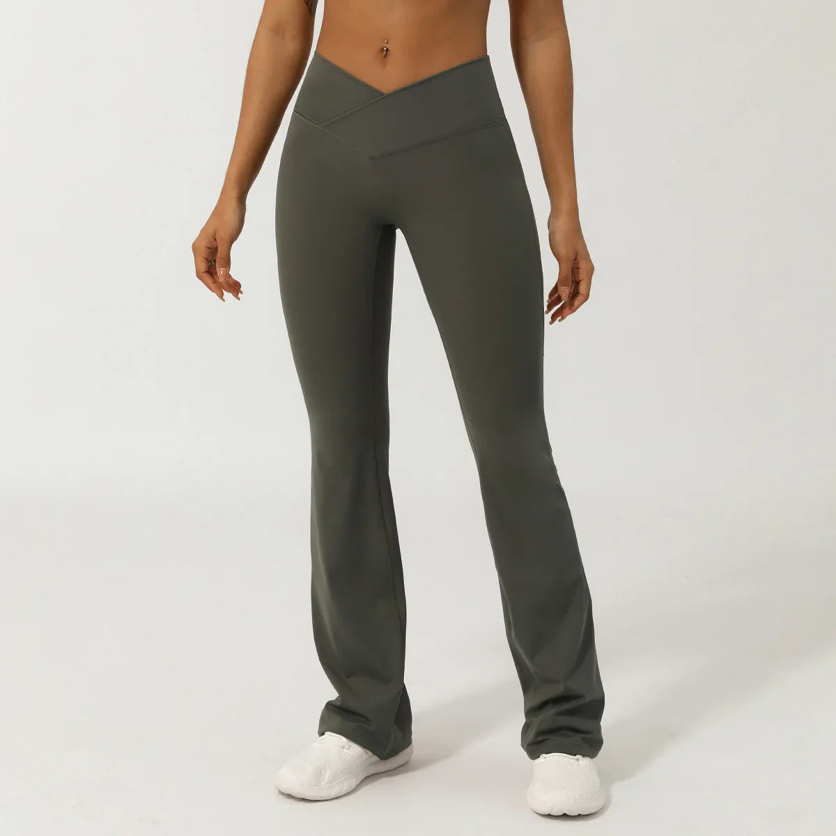 Pantalon Yoga Flare - vert militaire / S